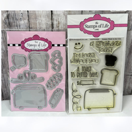 The Stamps of Life TOAST Toaster Funny Breakfast Food Rubber Stamps Dies