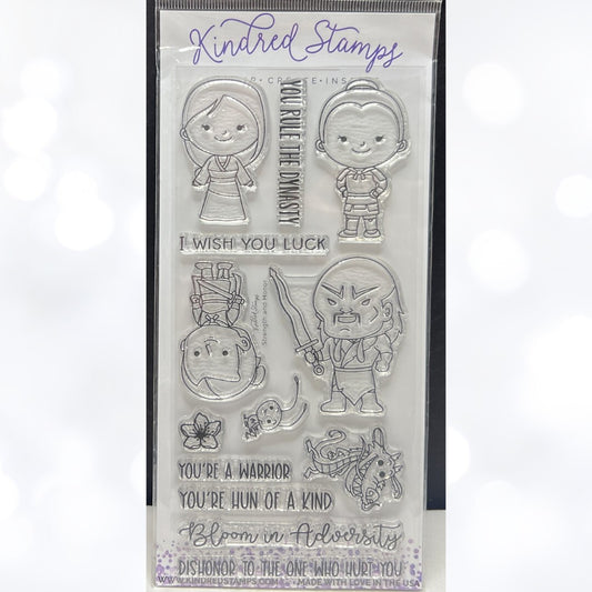 Kindred Stamps STRENGTH & HONOR Mulan Disney Rubber Stamps