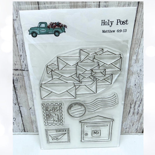 By the Well 4 God HOLY POST Postage Religious Bible Journaling Rubber Stamps