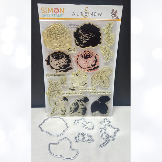 Simon Says Stamp Altenew STAMPTEMBER From the Rose Bush Rubber Stamps Dies