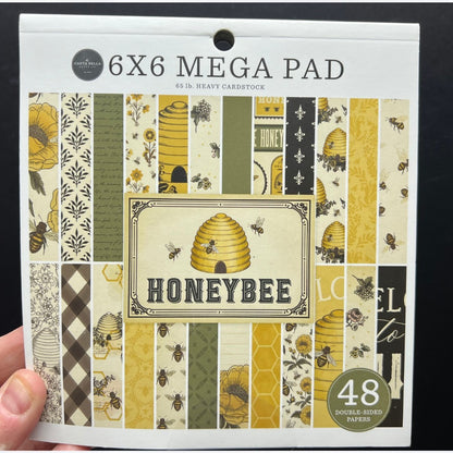 Carta Bella HONEYBEE Bees 6x6 Paper Ephemera Brads Chipboard Collection