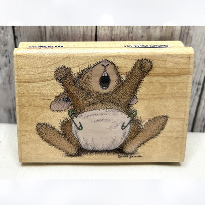 House Mouse YAAAWN Baby Shower Hoppers Rabbit Bunny Rubber Stamp
