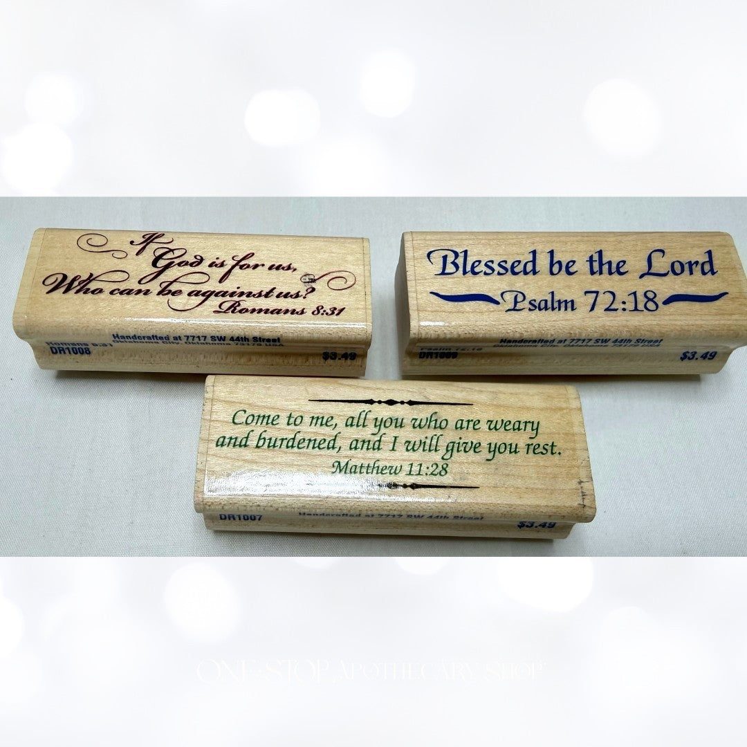 Stampabilities RELIGIOUS Sayings Bible Journaling Rubber Stamps Lot of 8