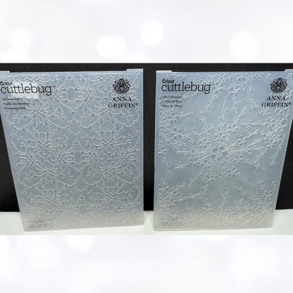 Anna Griffin Trelliage Cherry Blossom Flowers Embossing Folders Lot of 4