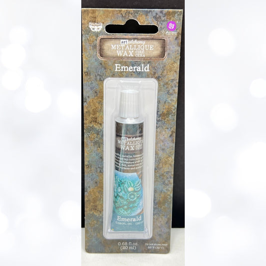Prima Finnabair METALLIQUE WAX  Mixed Media Art Alchemy EMERALD