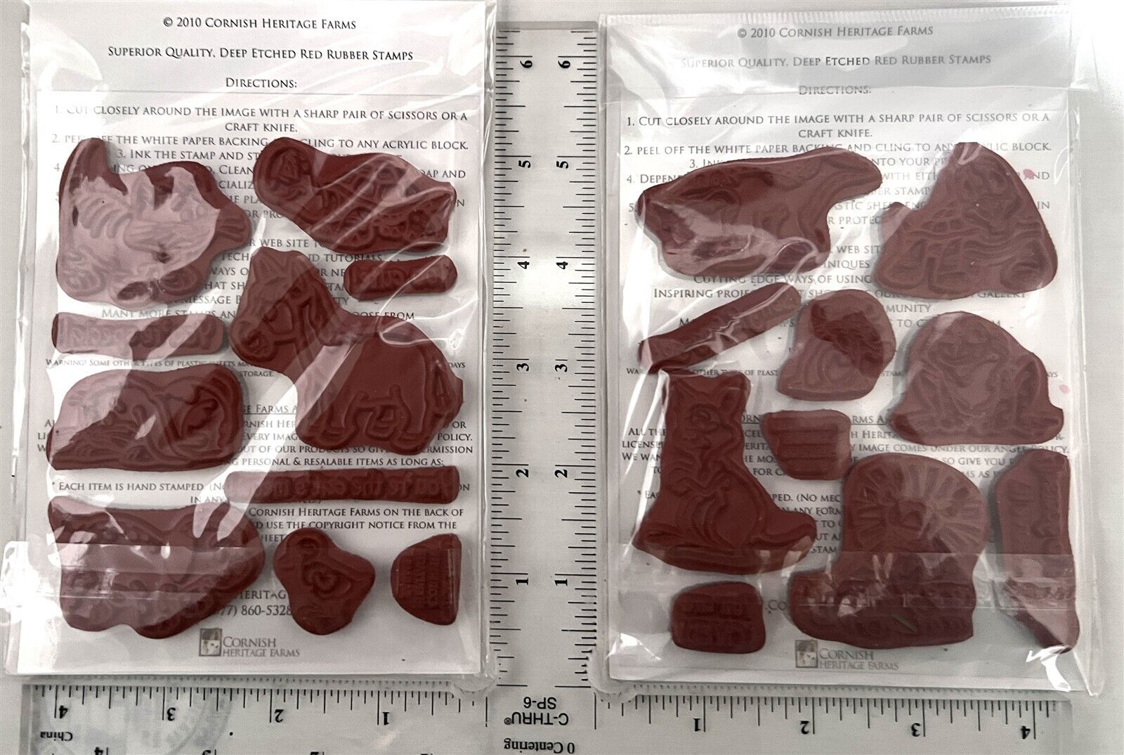 Cornish Heritage Farms PETS Animals Zoo Dog Cat Rubber Stamps Lot of 3