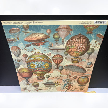 Graphic 45 IMAGINE Collection 12x12 Paper Cardstock Die Cuts Kit