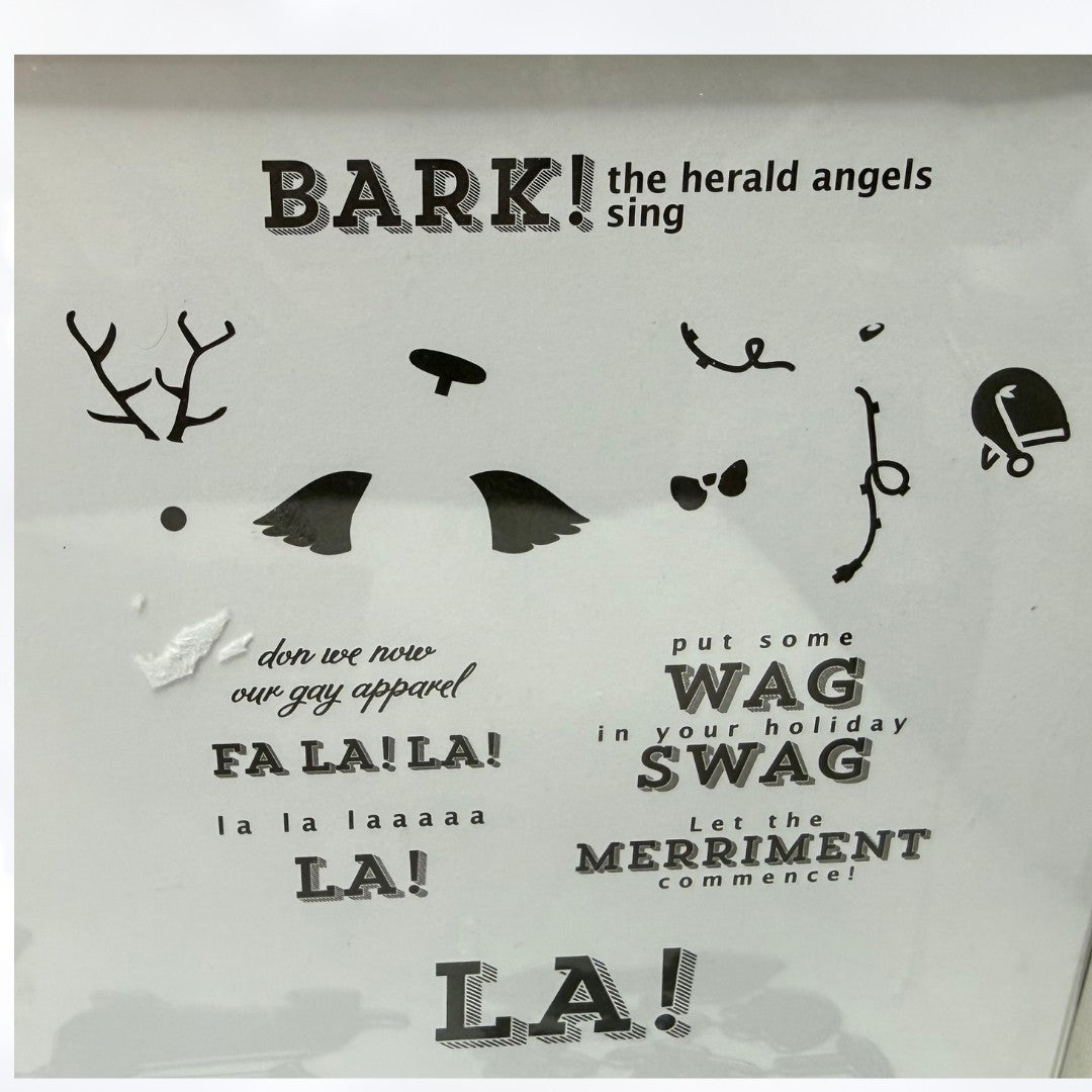 Papertrey Ink COME ALL YE FAITHFUL Additions Dogs Christmas Rubber Stamps Dies