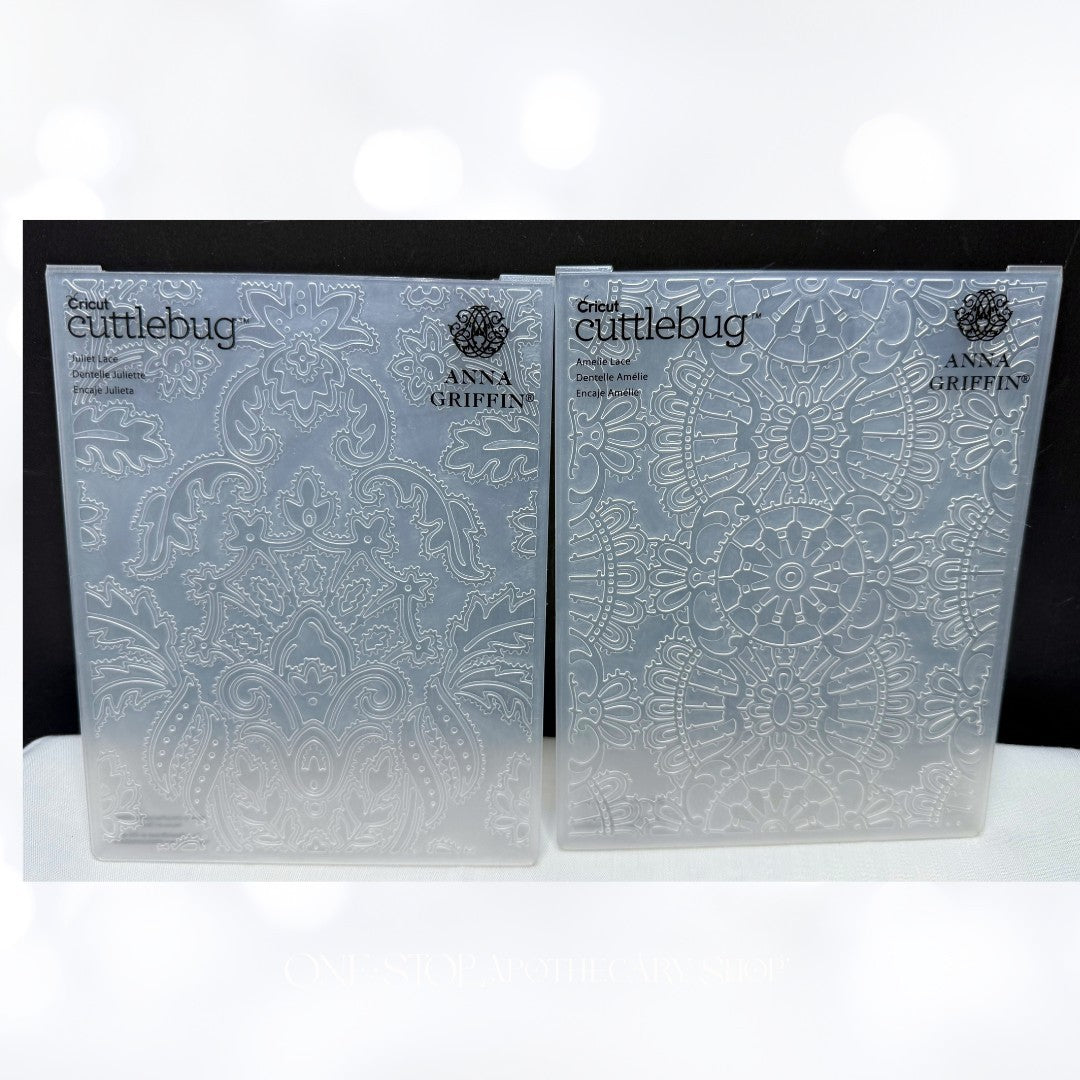 Anna Griffin LACE Amelie Juliet Camilla Embossing Folders Lot of 4