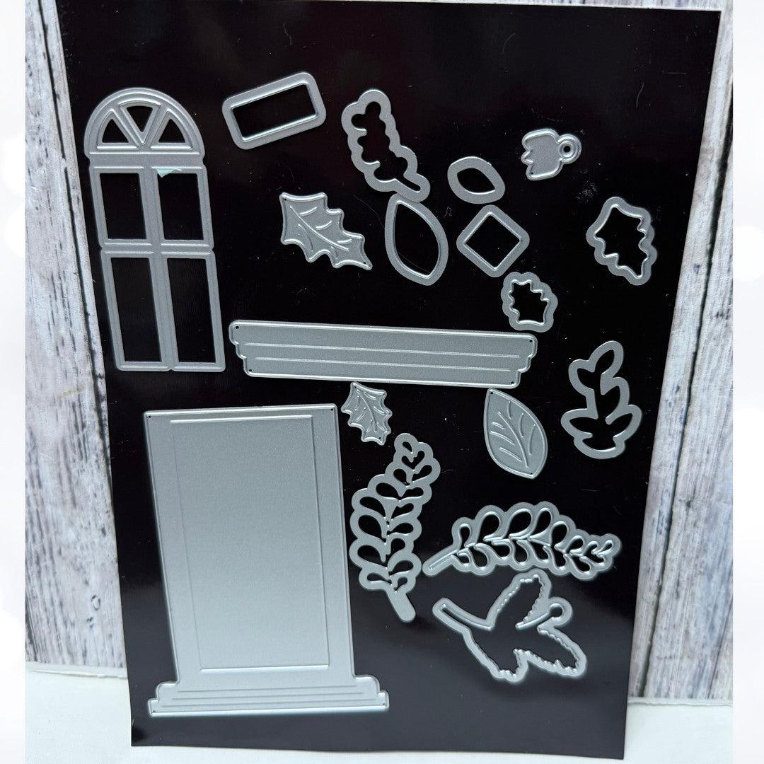 Scrapbook & Cards Today JOLLY HOLIDAY Christmas Tree Rubber Stamps Dies Card Kit