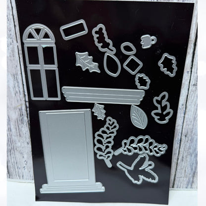 Scrapbook & Cards Today JOLLY HOLIDAY Christmas Tree Rubber Stamps Dies Card Kit