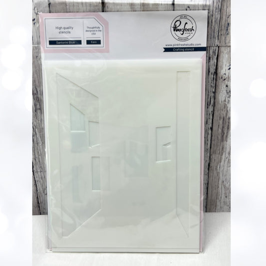 Pinkfresh Studio SANTORINI BLUE Greek Greece Layering Stencil Set Rare