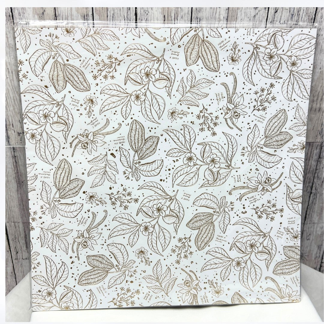 Stampin Up NATURE'S SWEETNESS Foil 12x12 DSP Cardstock Paper 12 Sheets