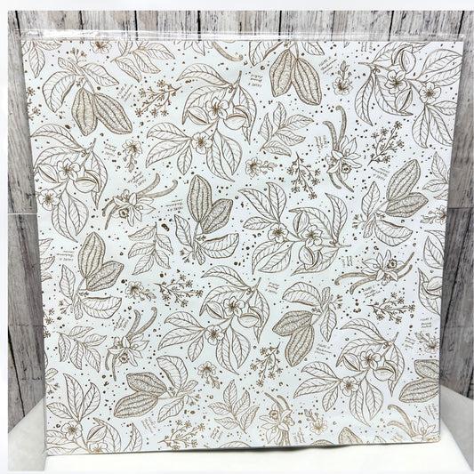 Stampin Up NATURE'S SWEETNESS Foil 12x12 DSP Cardstock Paper 12 Sheets