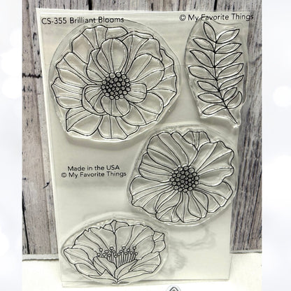 My Favorite Things BRILLIANT BLOOMS Flowers Floral Rubber Stamps Dies