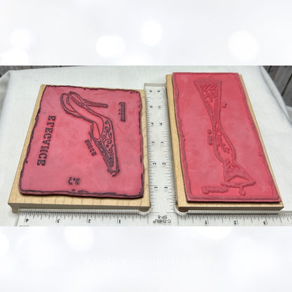 Stamps Happen VOGUE SILHOUETTE Elegance Rouge Fashion Dress Heels Rubber Stamps
