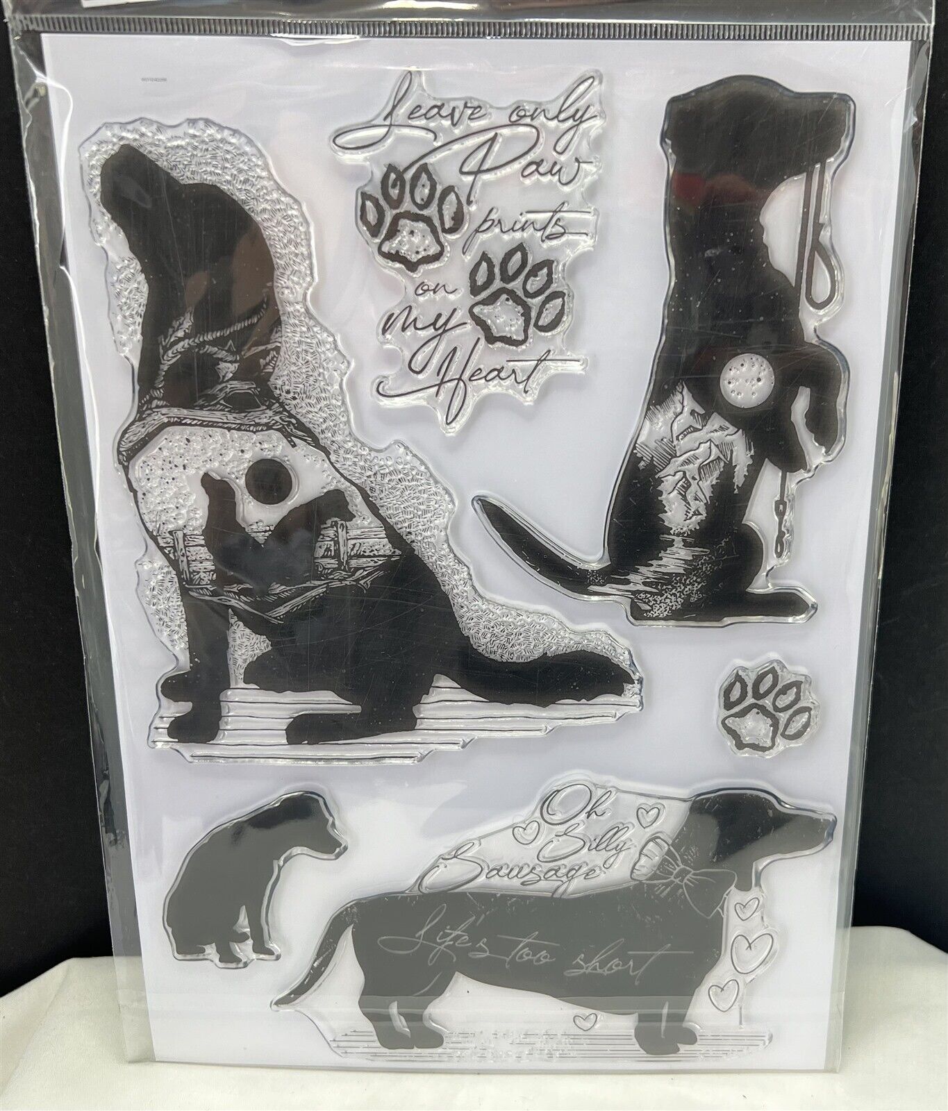 Aall & Create MAN'S BEST FRIEND Dogs Puppy Pet Sympathy 8 x 11.5 Rubber Stamps