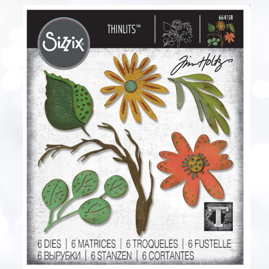 Tim Holtz FUNKY FLORAL Large Flowers 664158 Thinlits Dies