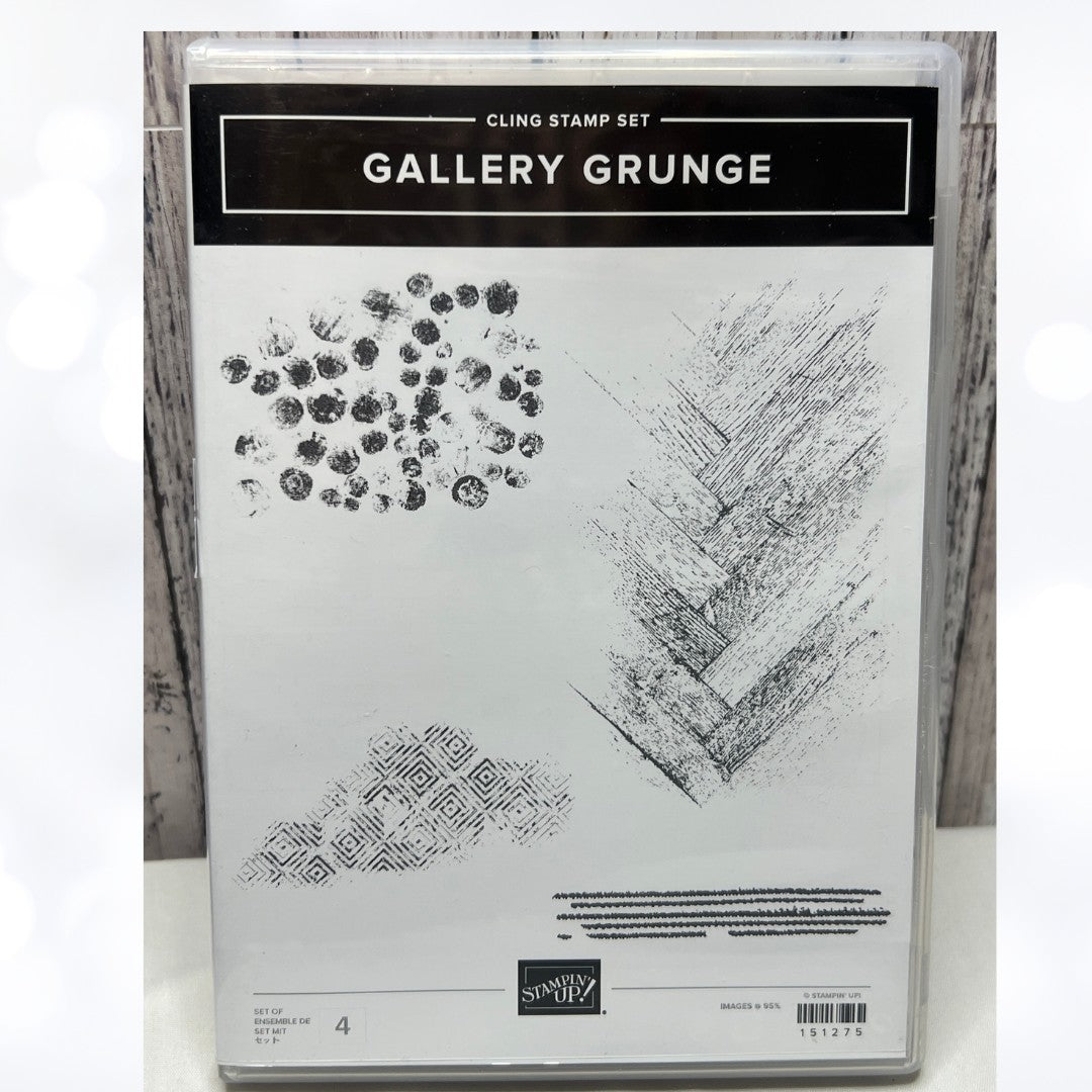 Stampin Up GALLERY GRUNGE Textures Rubber Stamps