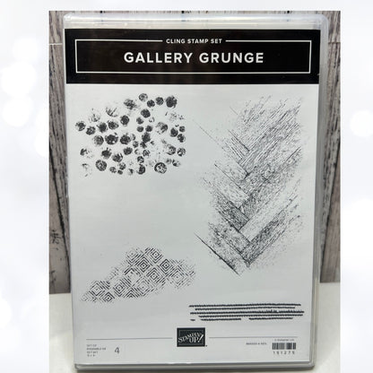 Stampin Up GALLERY GRUNGE Textures Rubber Stamps