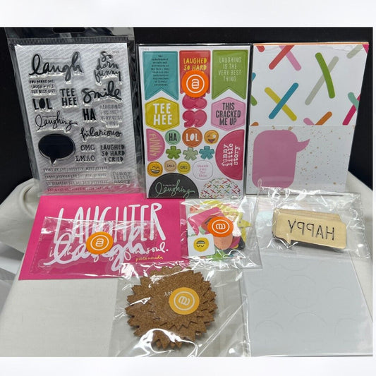 Ali Edwards LAUGH Journal Cards Rubber Stamps Planner Kit