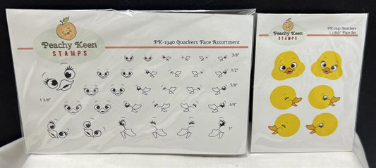 Peachy Keen QUAKERS Duck Face Faces Animal Rubber Stamps Assortment Lot