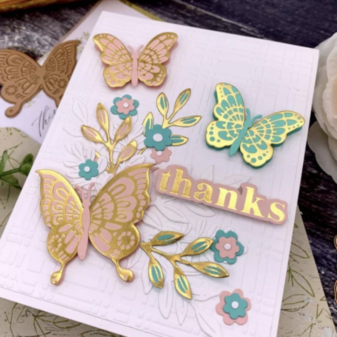 Spellbinders MINI BLOOMS & SPRIGS Leaf Leaves Dies Set of 2