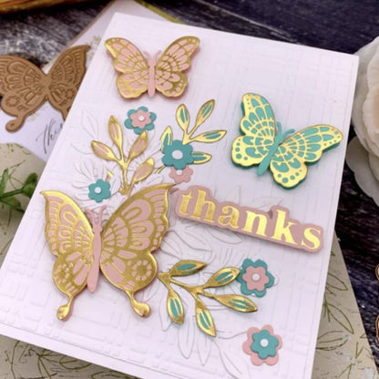Spellbinders MINI BLOOMS & SPRIGS Leaf Leaves Dies Set of 2