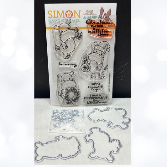 Simon Says Stamp HIPPO HOLIDAYS La La Land Christmas Stamptember Rubber Stamps