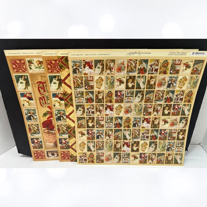 Graphic 45 ST NICHOLAS Christmas Past 12x12 Paper Chipboard Die-Cuts Kit