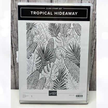 Stampin Up TROPICAL HIDEAWAY Jungle Tropical Background Rubber Stamp