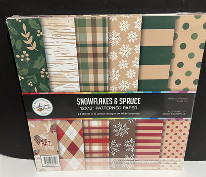 Catherine Pooler Snowflakes & Spruce Fall Fest Christmas Autumn Paper 12x12 Lot