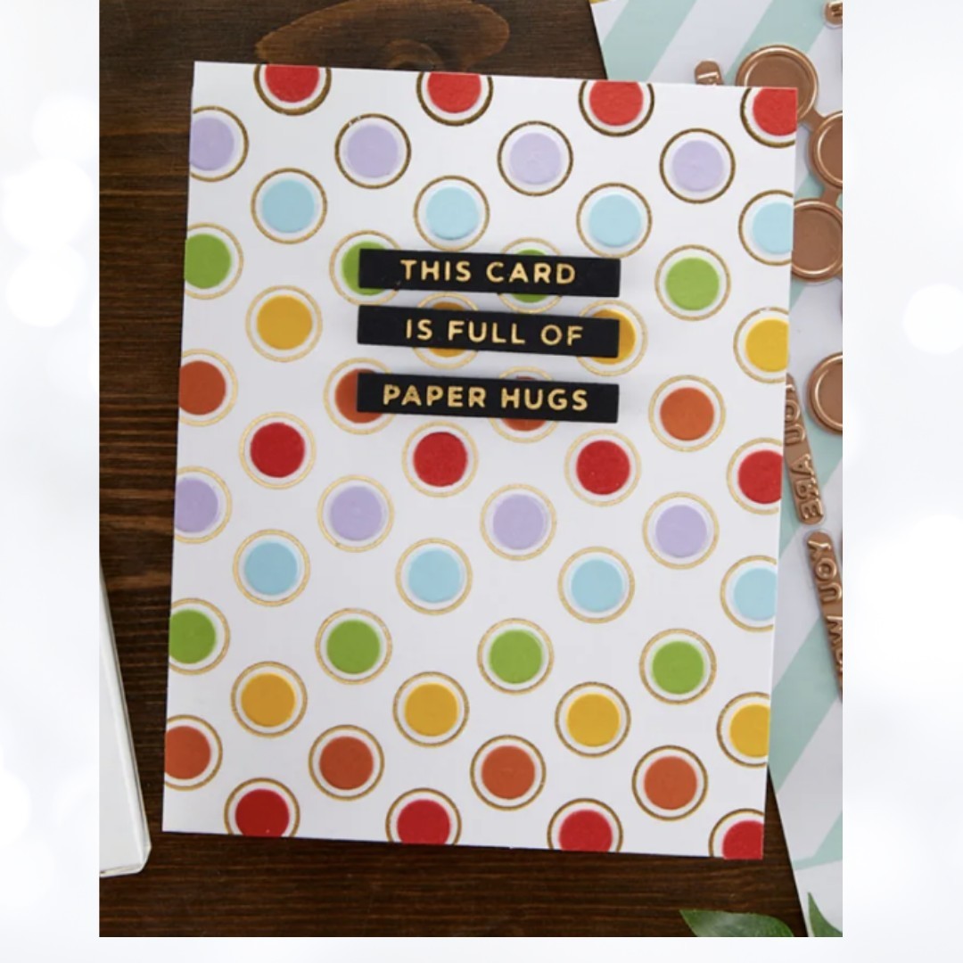 Spellbinders A COLORFUL DAY Spot On Backgrounds Rainbow Glimmer Hot Foil Set