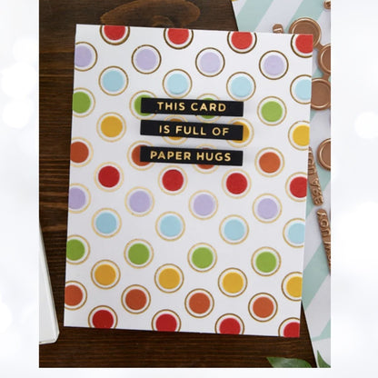 Spellbinders A COLORFUL DAY Spot On Backgrounds Rainbow Glimmer Hot Foil Set