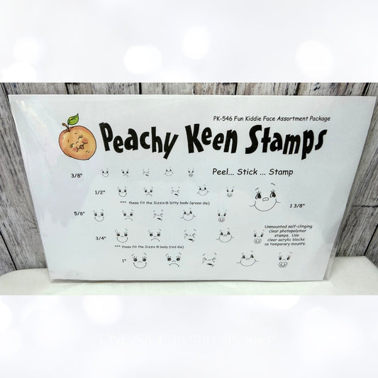 Peachy Keen FUN KIDDIE FACE Kids Faces Children Cartoon Rubber Stamps