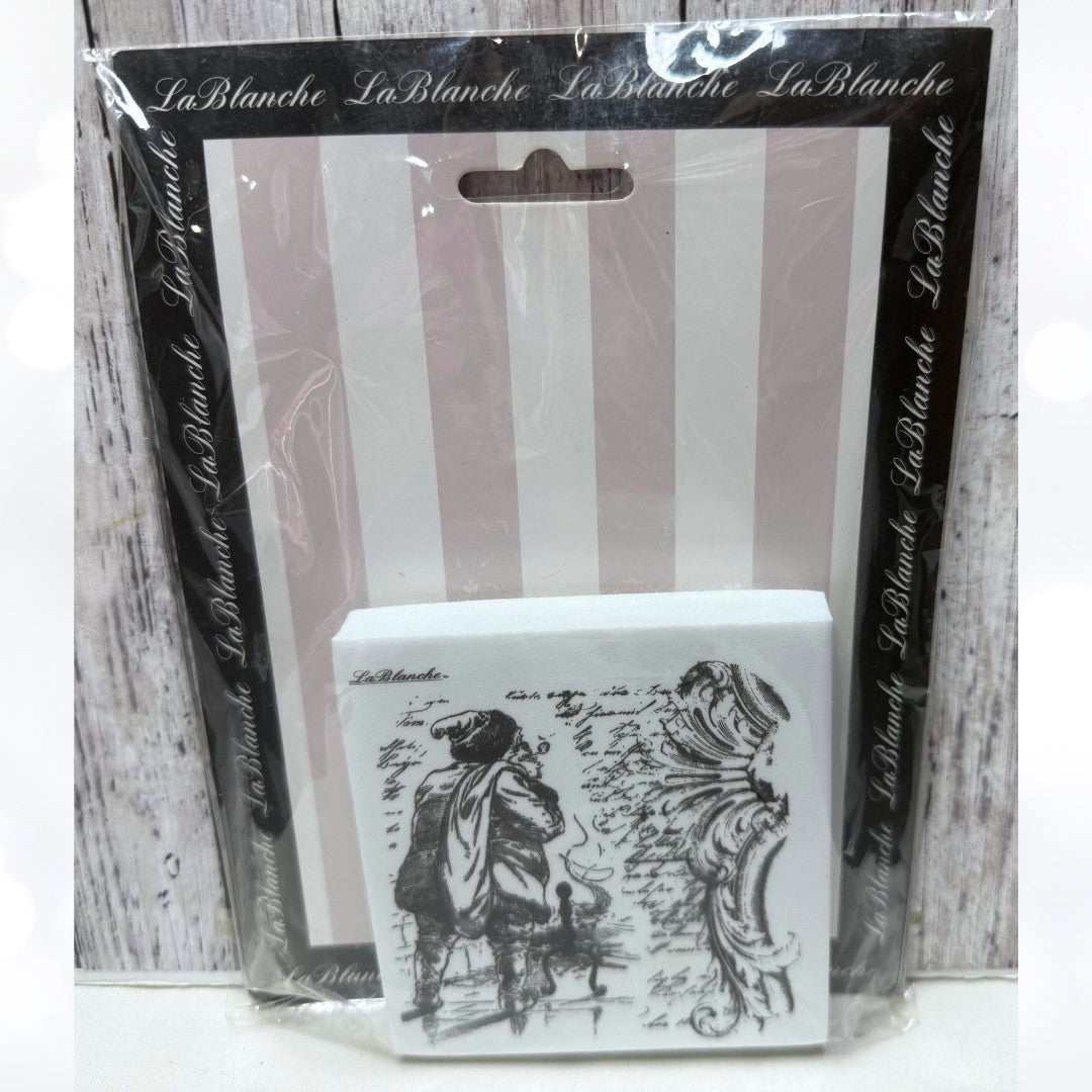 LaBlanche PEDDLERS DEN Mixed Media Art Collage Rubber Stamp