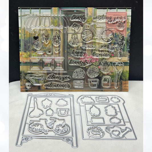 My Monthly Hero Arts Kit FLOWER SHOP January 2019 Rubber Stamps & Dies
