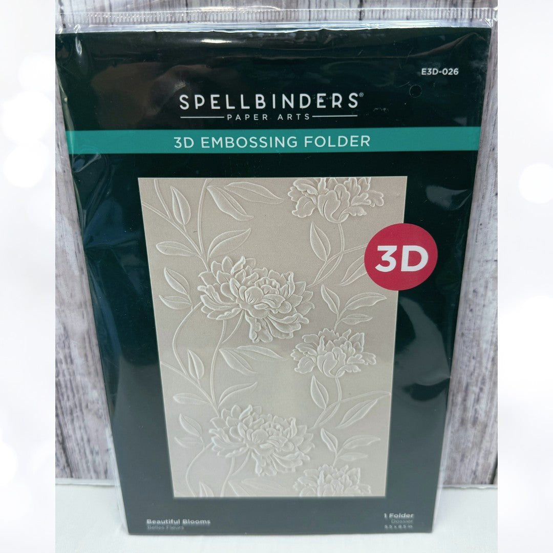 Spellbinders BEAUTIFUL BLOOMS Floral Flowers 3D Embossing Folder