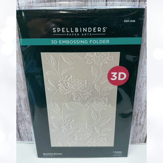 Spellbinders BEAUTIFUL BLOOMS Floral Flowers 3D Embossing Folder