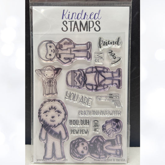 Kindred Stamps GALACTIC ADVENTURES Sidekicks Star Wars Yoda Rubber Stamps