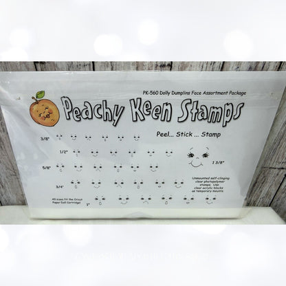 Peachy Keen DOLLY DUMPLINGS FACE Cartoon Character Faces Rubber Stamps