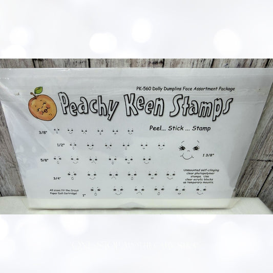 Peachy Keen DOLLY DUMPLINGS FACE Cartoon Character Faces Rubber Stamps