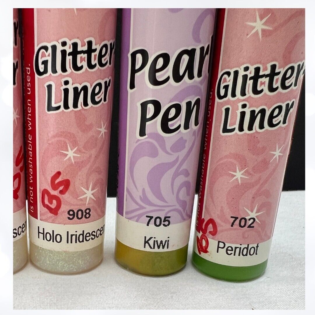 Viva Decor PEARL PENS Glitter Liners Embellishments Lot of 7