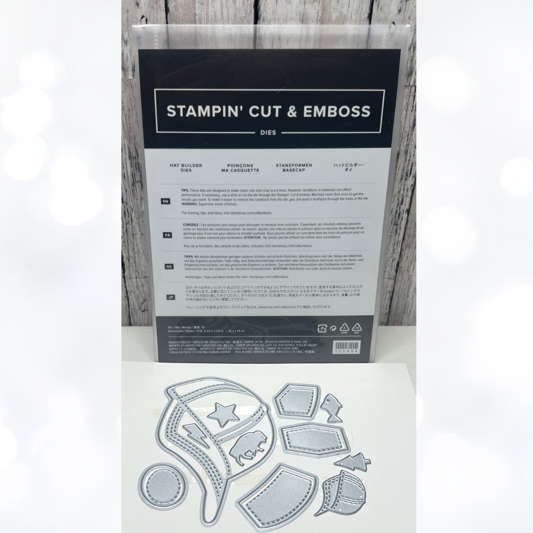 Stampin Up HAT BUILDER Fathers Day Baseball Cap Dies