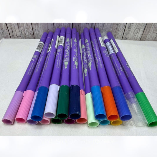 Zig COLOR BRUSH TWIN Craft Art Brush Fine Tip Markers Set of 20