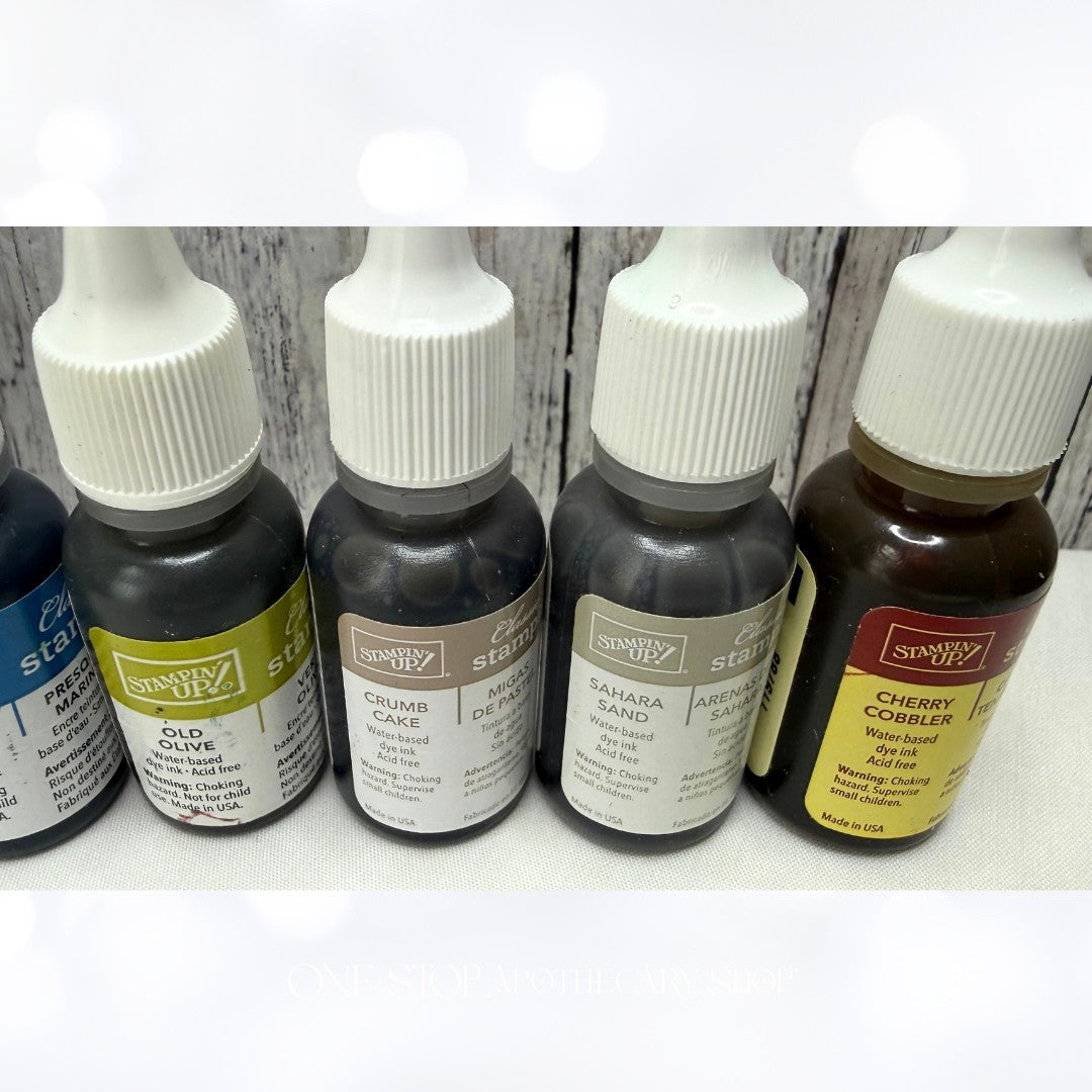Stampin Up INK REFILLS Regals Neutrals Stamp Pad Reinkers Lot of 8