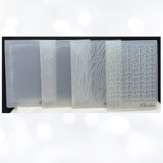The Paper Studio Frames Wood Anchor Embossing Folders Lot of 4