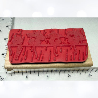 House Mouse SITTING IN THE RAIN 2 Mice Spring Umbrella Rubber Stamps