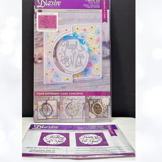 Die'sire CIRCLE CENTRE Decorative Sentiments Interactive Card Making Dies