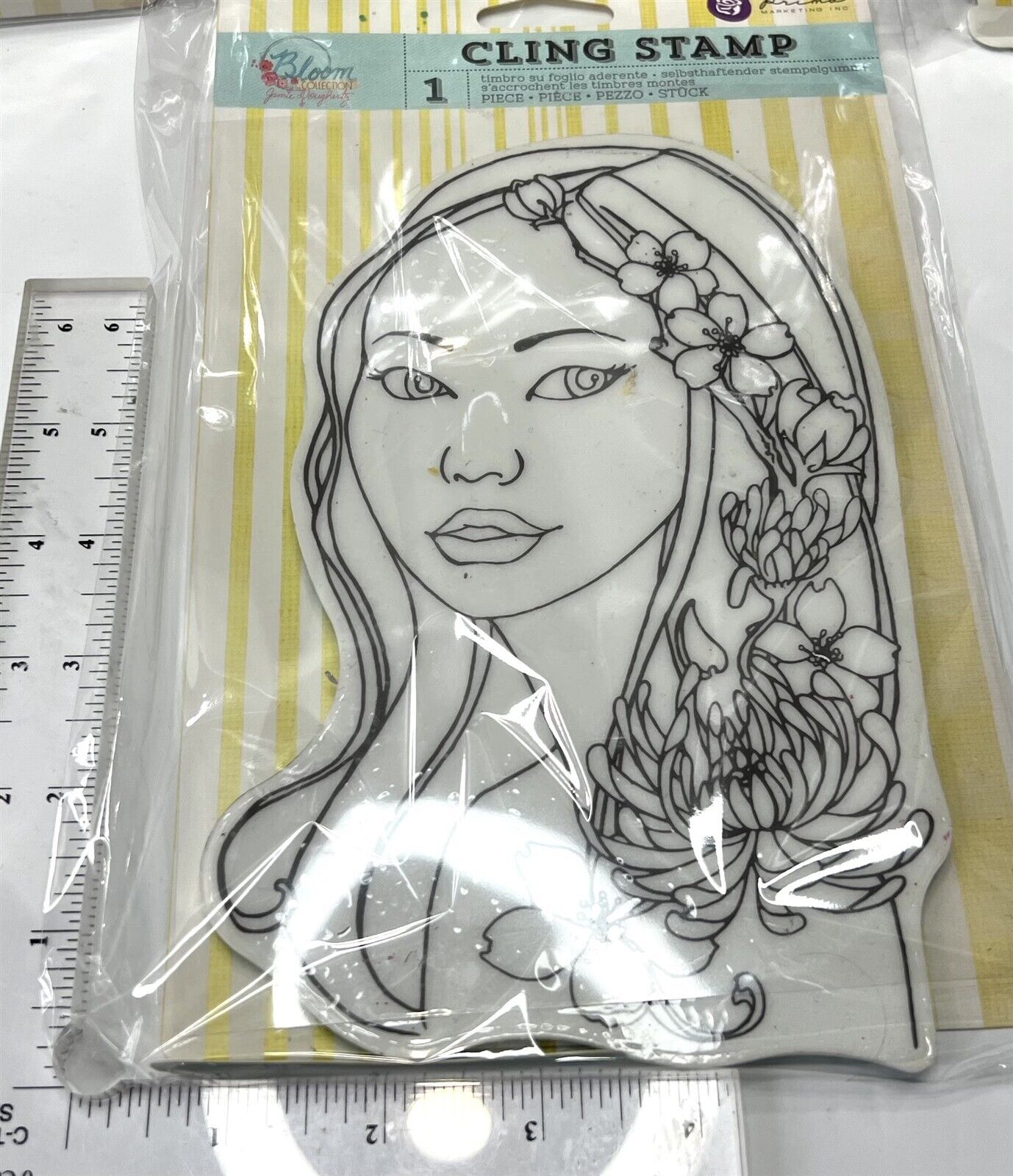 Prima Bloom PEOPLE Peyton Quentin Gardenia Portraits Mixed Media Rubber Stamps